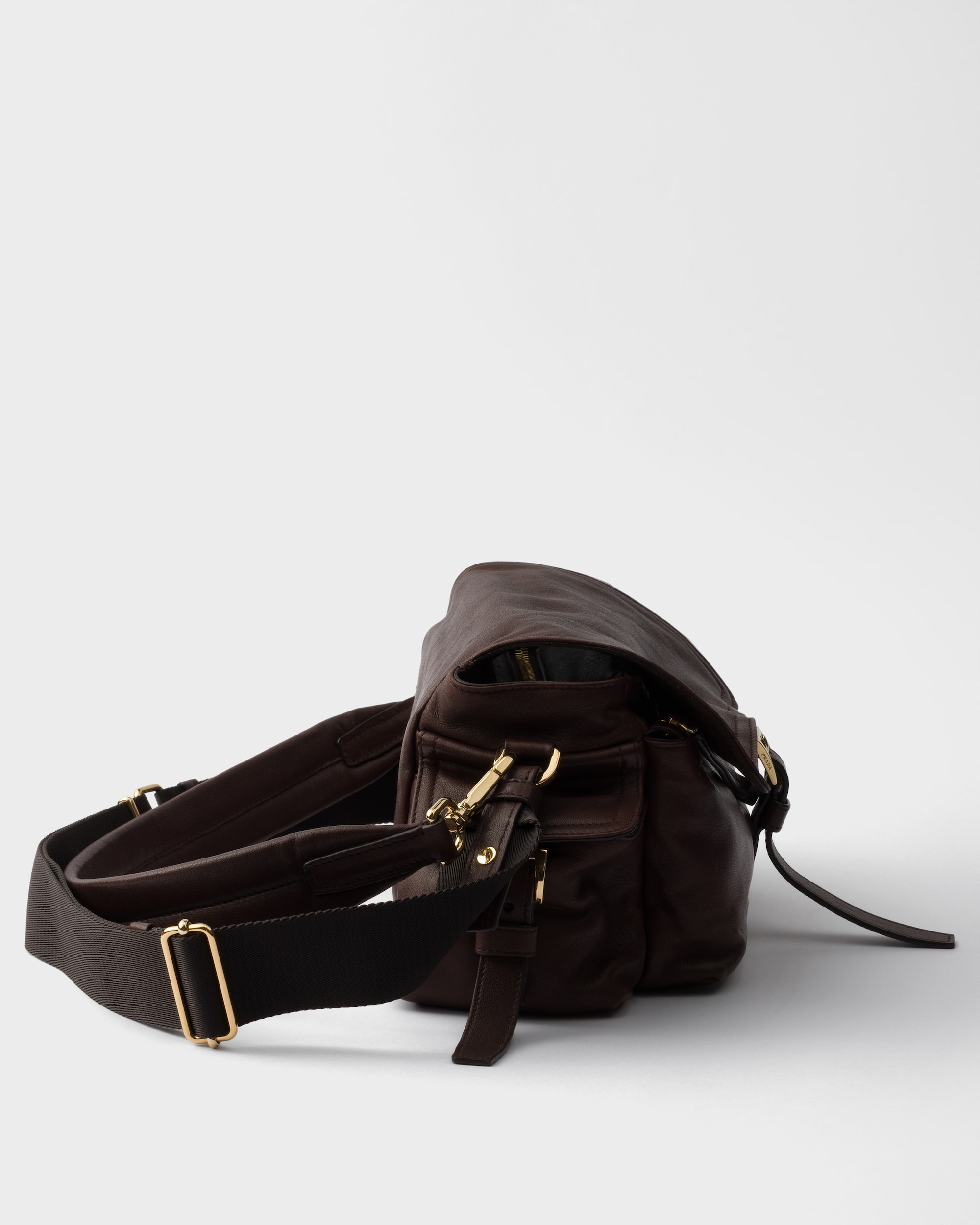 Medium Prada Explore nappa leather shoulder bag with flap - Image 5